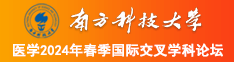 日美女BB南方科技大学医学2024年春季国际交叉学科论坛